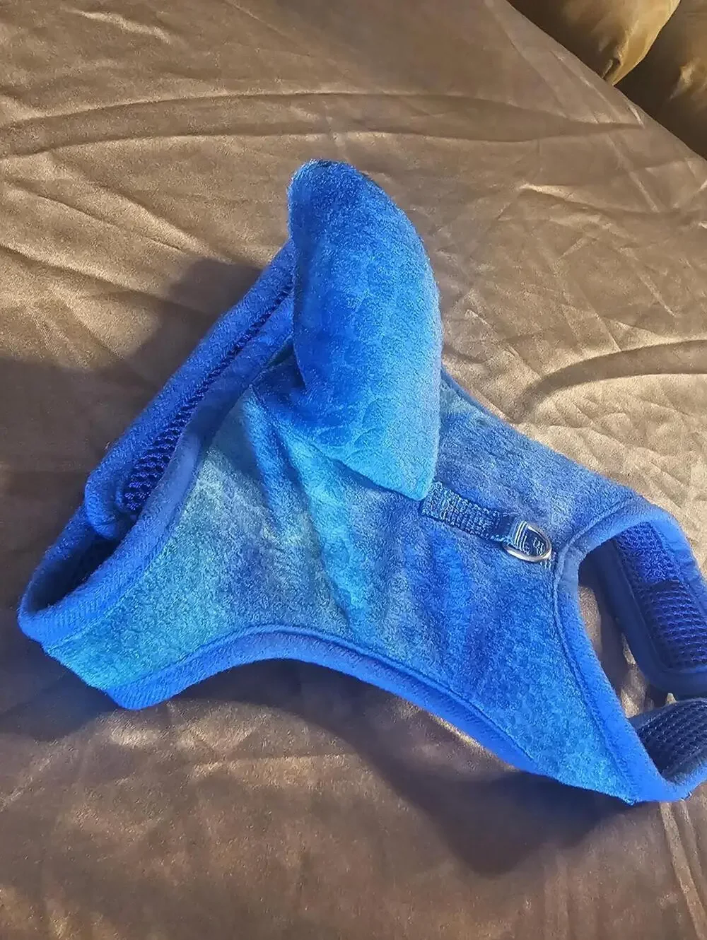Blue Shark Fin Dog Harness Vest Mesh Adjustable Pet Costume